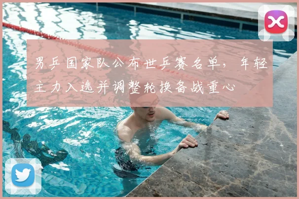 男乒国家队公布世乒赛名单，年轻主力入选并调整轮换备战重心